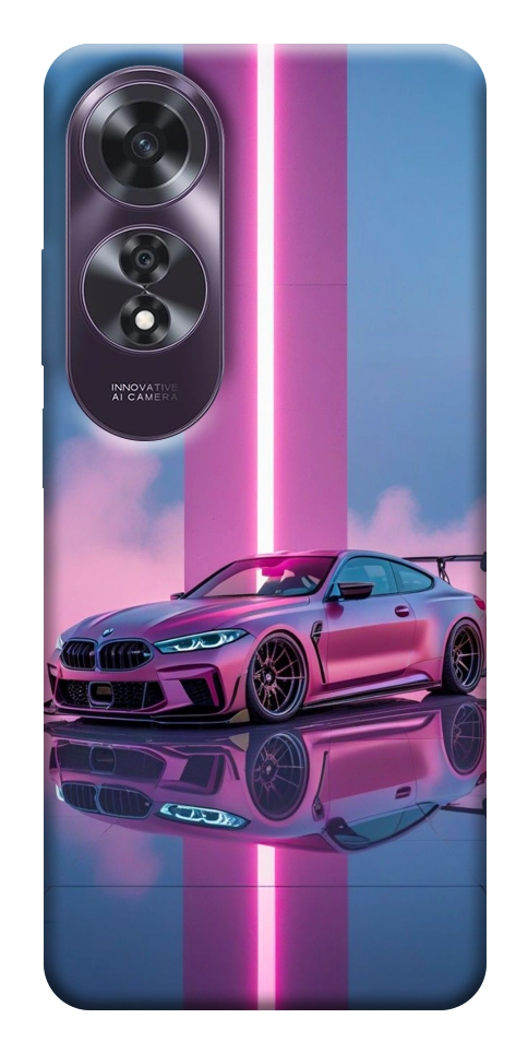 Чехол Pink neon car для Oppo A60 4G
