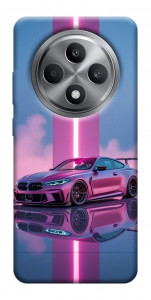 Чехол Pink neon car для Oppo Reno 12 F 4G