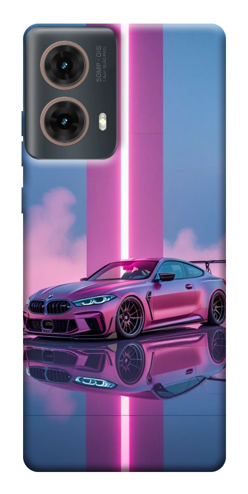 Чохол Pink neon car для Motorola Moto G85