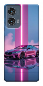 Чехол Pink neon car для Motorola Edge 50 Fusion