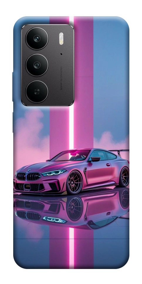 Чехол Pink neon car для Realme C75