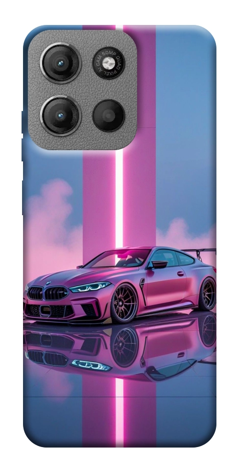 Чохол Pink neon car для Motorola Moto G15 4G