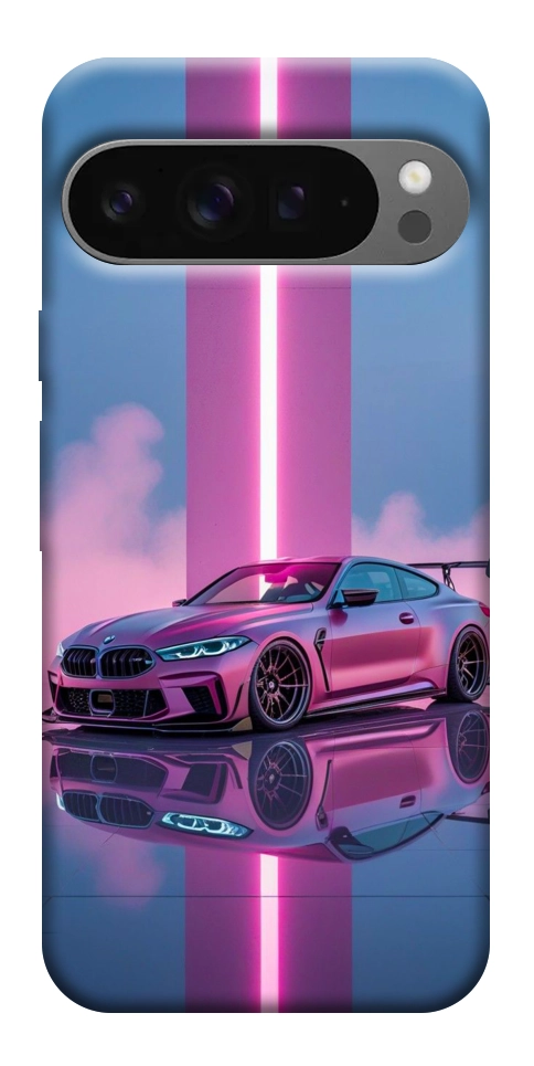 Чехол Pink neon car для Google Pixel 10 Pro XL