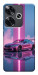 Чехол Pink neon car для Xiaomi Poco F6