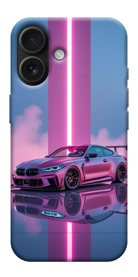 Чехол Pink neon car для iPhone 17