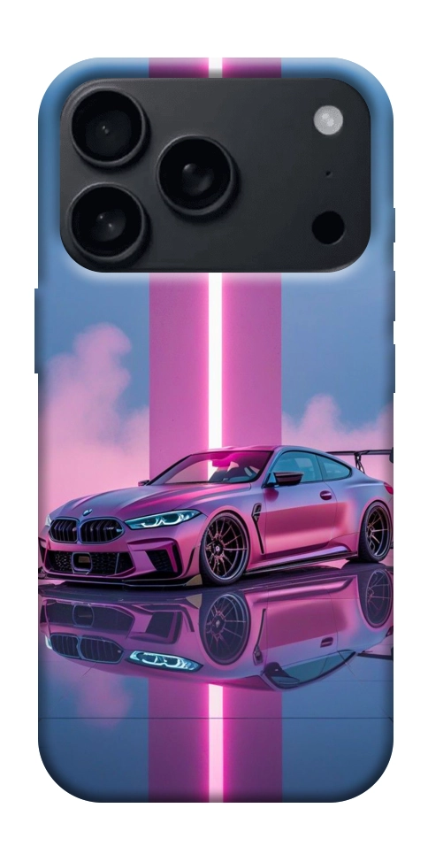 Чехол Pink neon car для iPhone 17 Pro