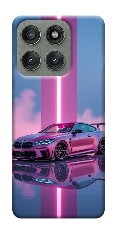 Чехол Pink neon car для Motorola Edge 60 Pro