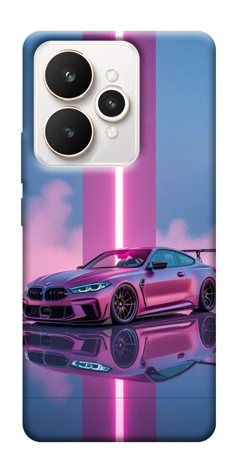 Чехол Pink neon car для Realme 15