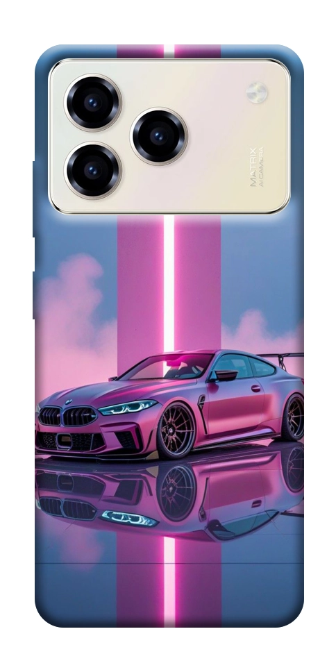 Чехол Pink neon car для ZTE Blade A76 4G