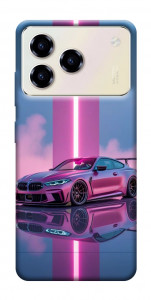 Чехол Pink neon car для ZTE Blade A76 4G