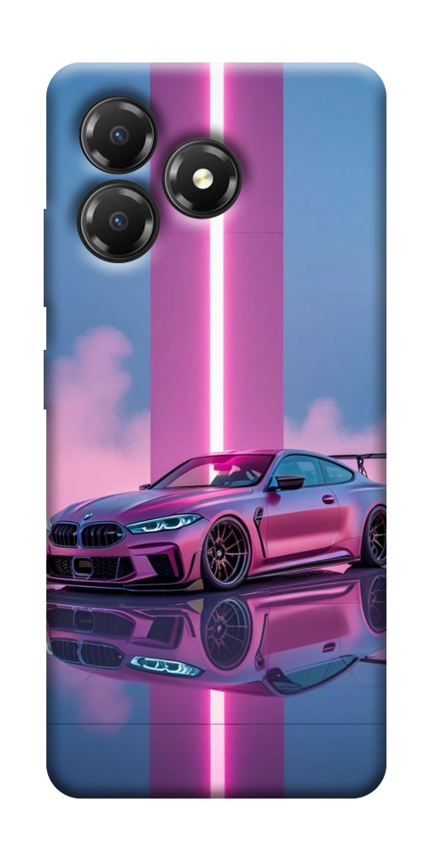 Чехол Pink neon car для ZTE Blade A36