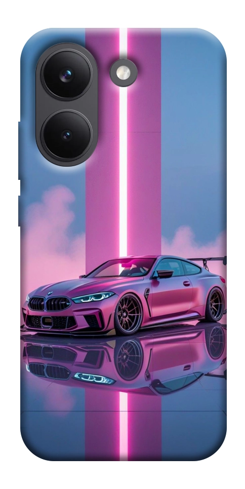 Чехол Pink neon car для Xiaomi Poco X8 Pro