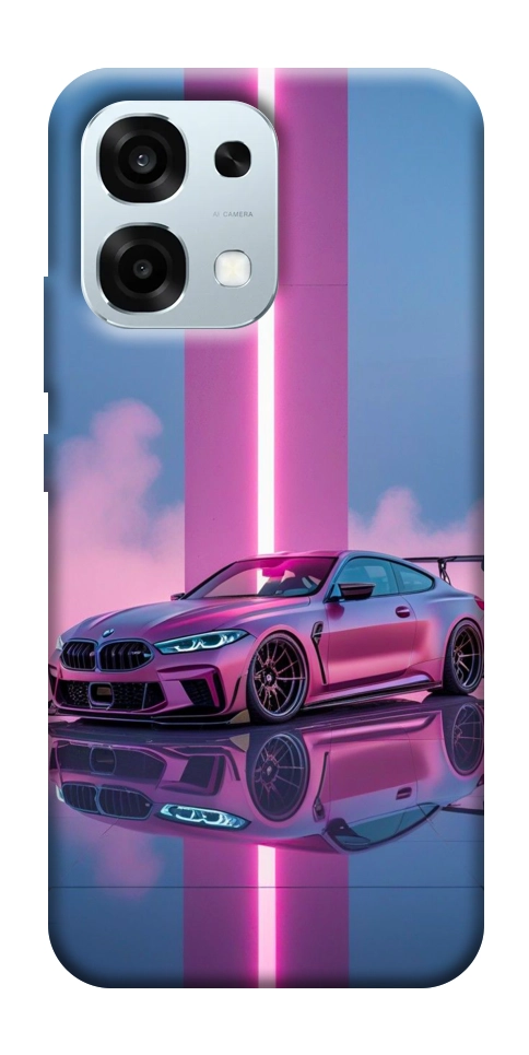 Чехол Pink neon car для Oppo A6 Pro