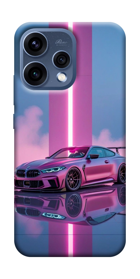 Чохол Pink neon car для Oppo Reno 15