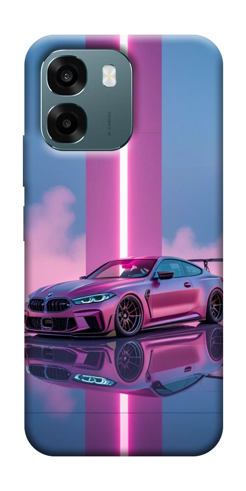 Чохол Pink neon car для Oppo A6
