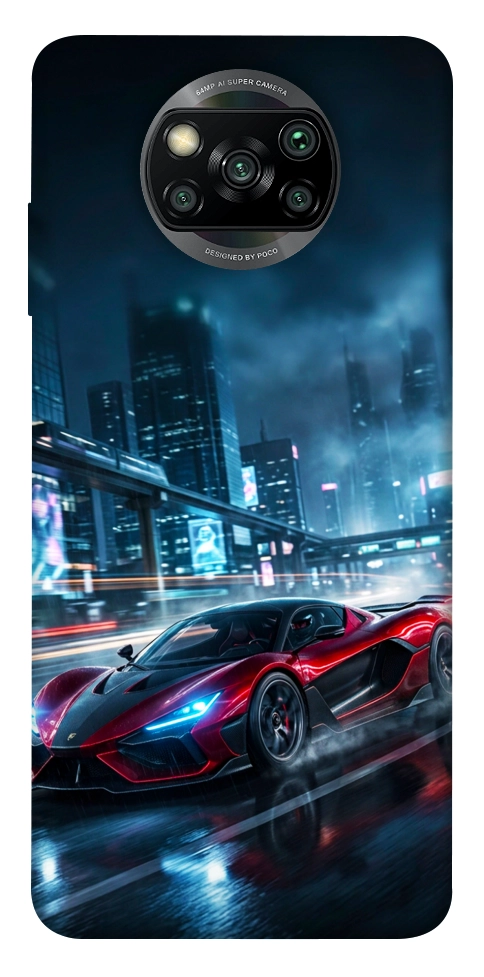 Чохол Red sport car для Xiaomi Poco X3 NFC