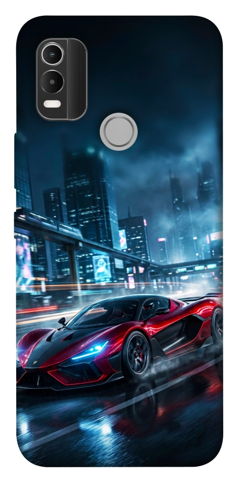 Чехол Red sport car для Nokia C21 Plus