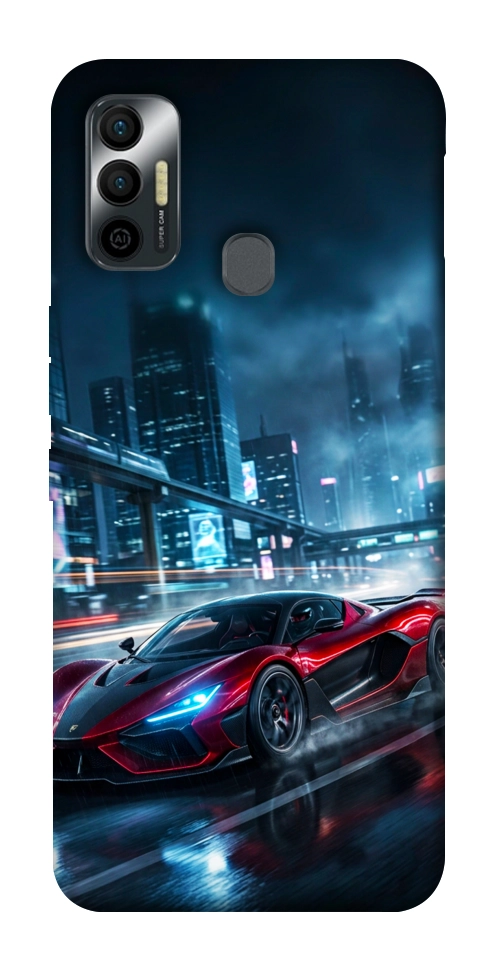 Чохол Red sport car для TECNO Spark 7