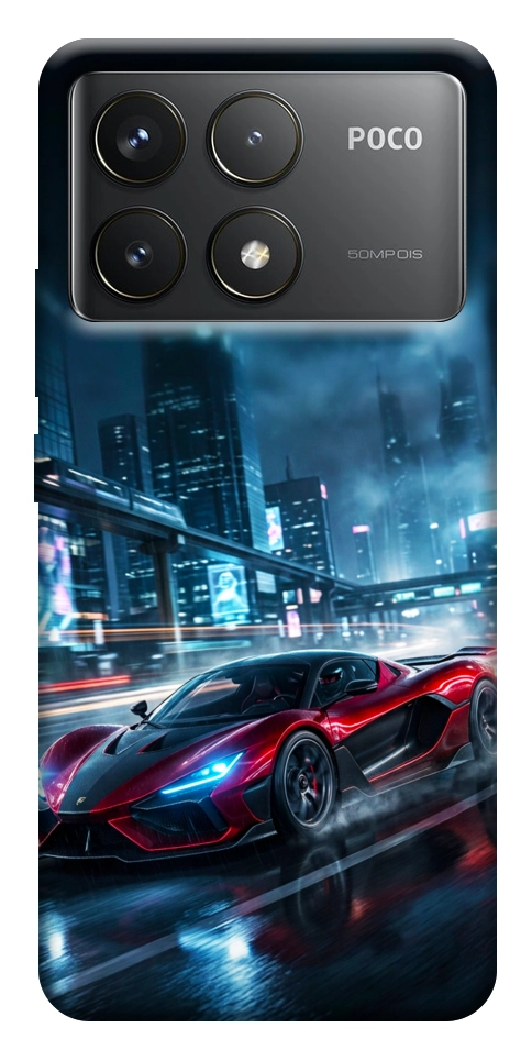 Чехол Red sport car для Xiaomi Poco F6 Pro