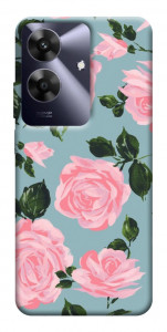 Чехол Розовый принт для Realme Note 60x
