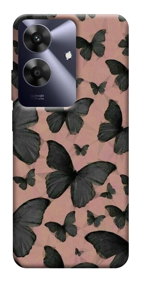 Чехол Порхающие бабочки для Realme Note 60x