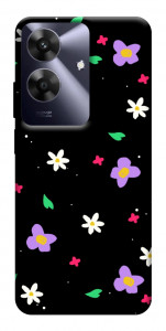 Чехол Цветы и лепестки для Realme Note 60x