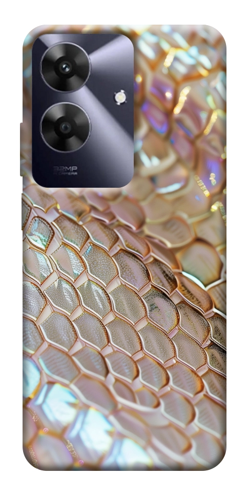 Чехол Gold snake skin для Realme Note 60x