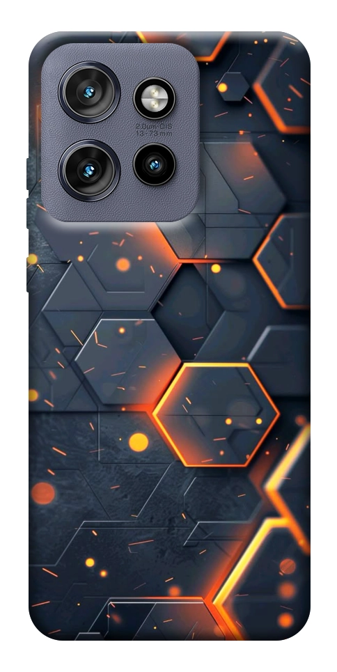 Чехол Burning hex pattern для Motorola Edge 60 Neo