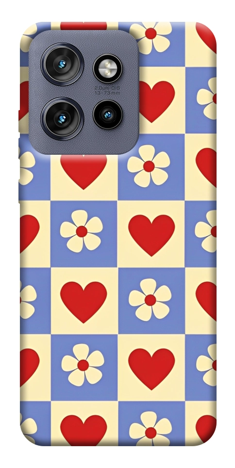 Чехол Сердечки-цветочки для Motorola Edge 60 Neo