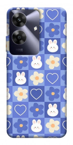 Чехол Кролики-цветочки для Realme Note 60x