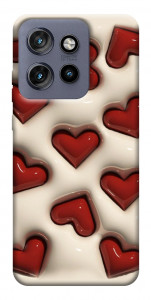 Чехол Выпуклые сердца для Motorola Edge 60 Neo