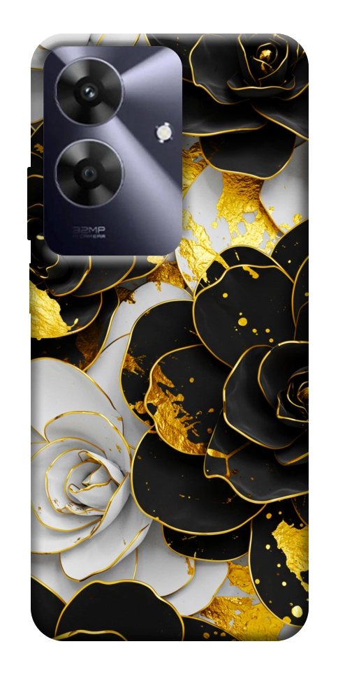 Чехол Flower black-white для Realme Note 60x