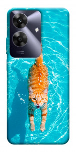 Чехол Cat swimming для Realme Note 60x