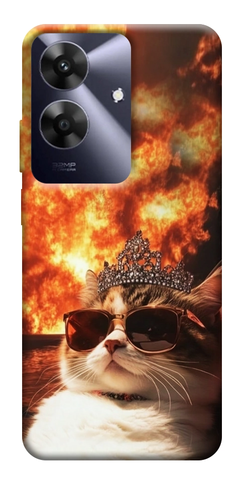 Чехол Cat explosion для Realme Note 60x