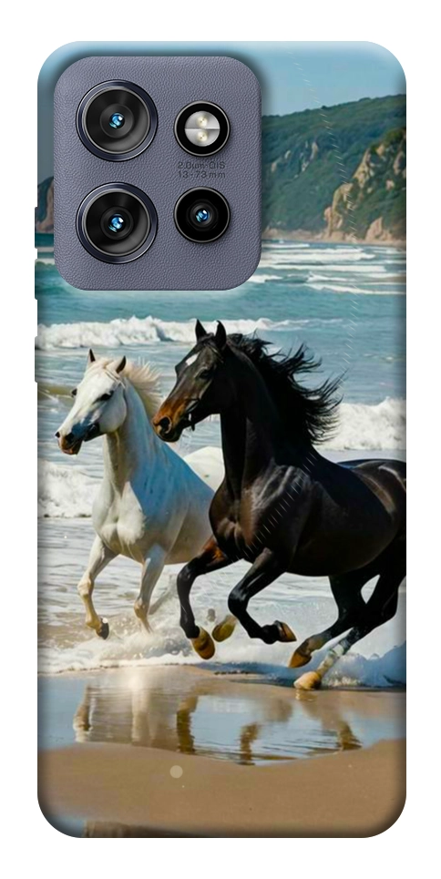 Чехол Beach Horses для Motorola Edge 60 Neo