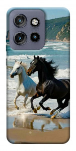 Чехол Beach Horses для Motorola Edge 60 Neo