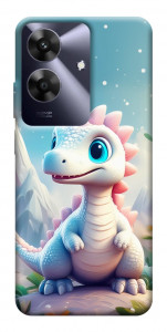 Чехол Белый дракоша для Realme Note 60x