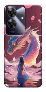 Чехол Girl and dragon для Realme Note 60x