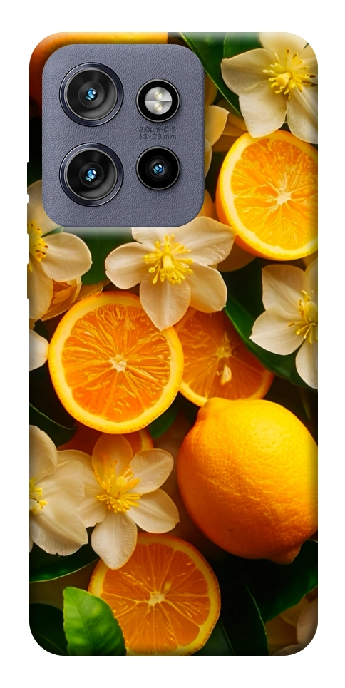 Чехол Лимоны и цветы для Motorola Edge 60 Neo