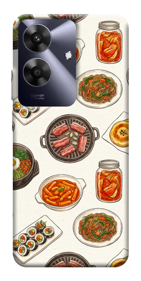 Чехол Korean food для Realme Note 60x