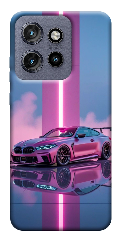 Чехол Pink neon car для Motorola Edge 60 Neo