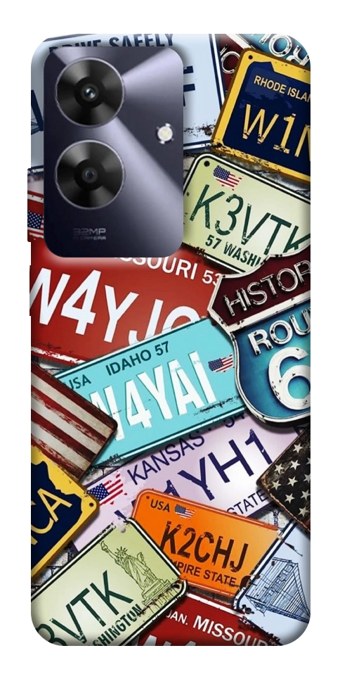 Чехол License plate для Realme Note 60x