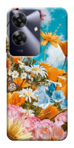Чехол Летние цветы для Realme Note 60x