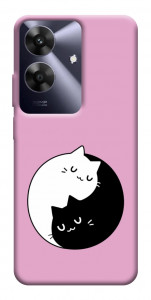 Чехол Коты инь-янь для Realme Note 60x