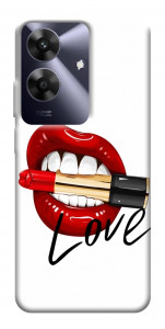 Чехол Красные губы для Realme Note 60x