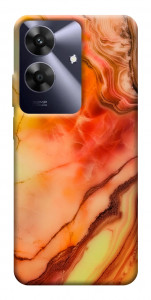 Чехол Красный коралл мрамор для Realme Note 60x