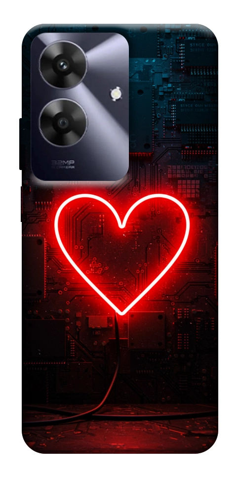 Чехол Яркое сердце для Realme Note 60x