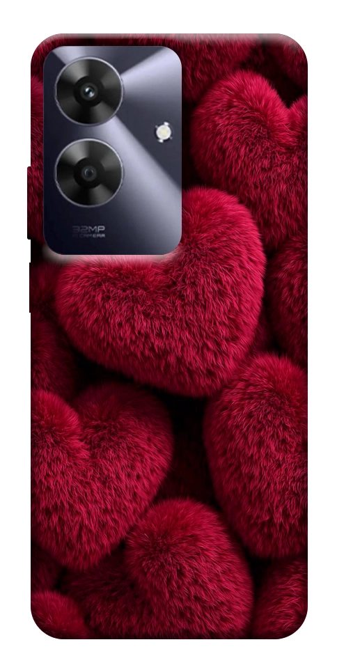 Чехол Fluffy hearts для Realme Note 60x