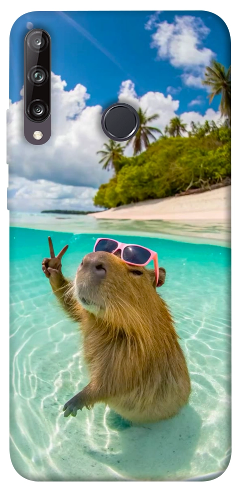 Чехол Сapybara vacation для Huawei P40 Lite E