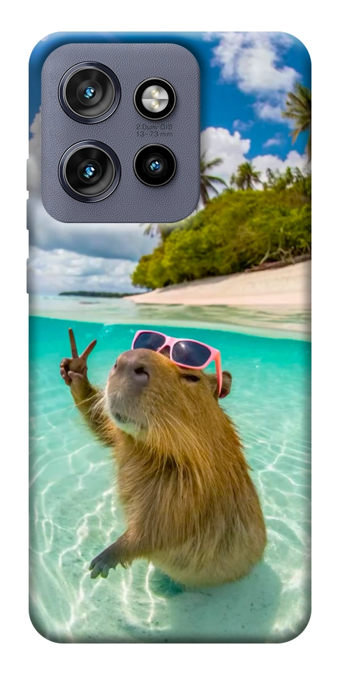 Чехол Сapybara vacation для Motorola Edge 60 Neo